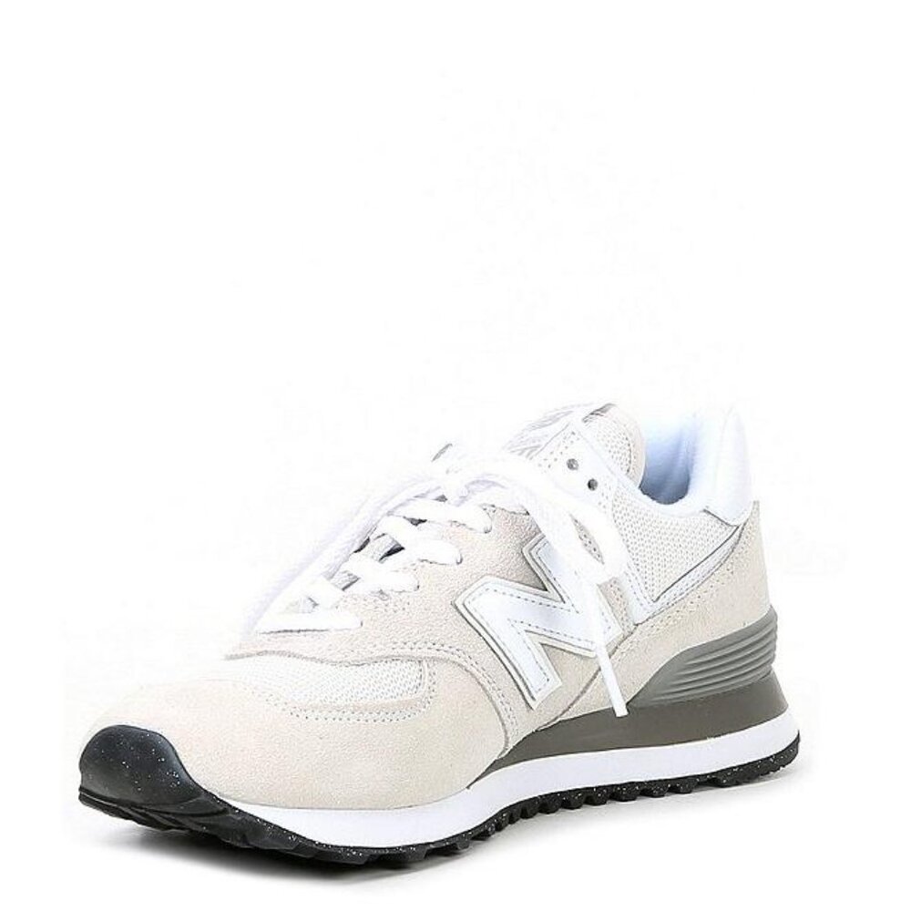 Women's 574 v3 Evergreen Suede Retro Lifestyle Sneakers Color Nimbus Cloud ReV - Picture 3 of 8